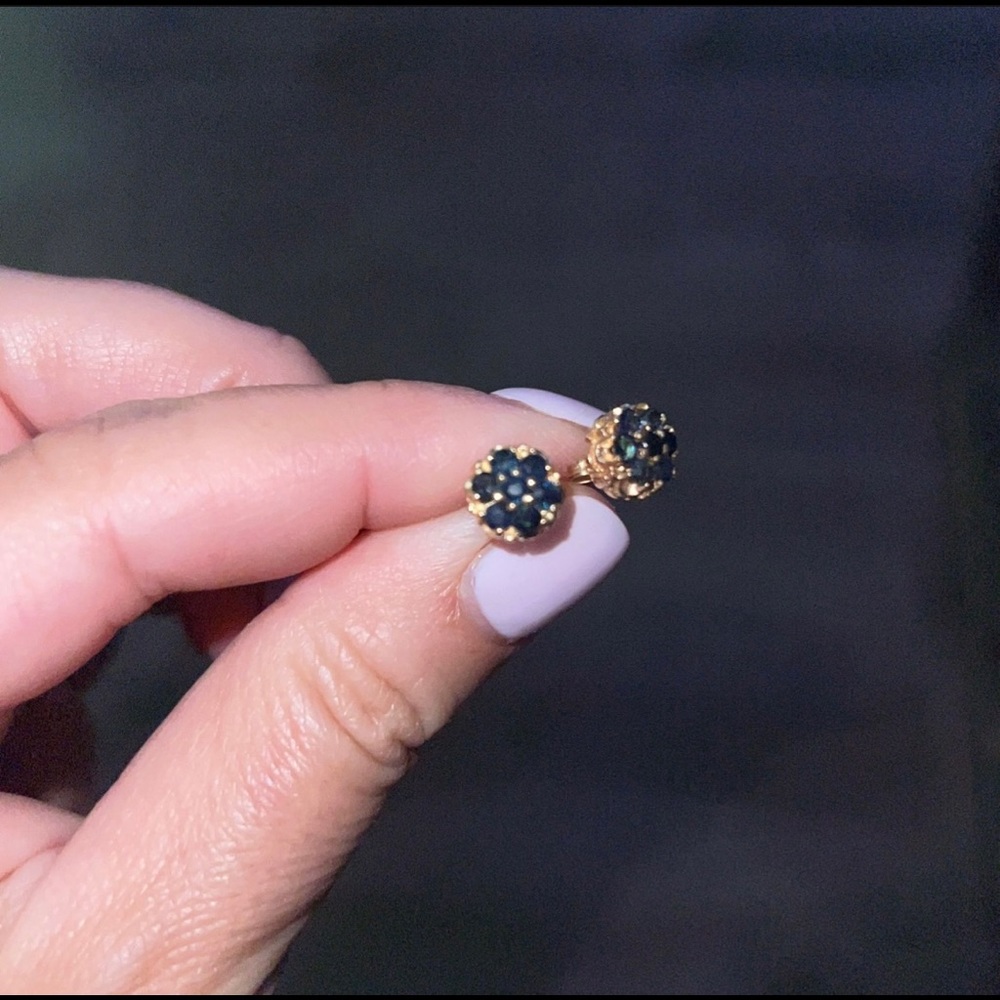 Estate Jewelry 14k Gold Sapphire Earrings